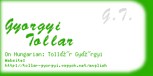 gyorgyi tollar business card